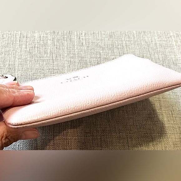 Coach Light Pink Leather Wristlet - Picture 5 of 6